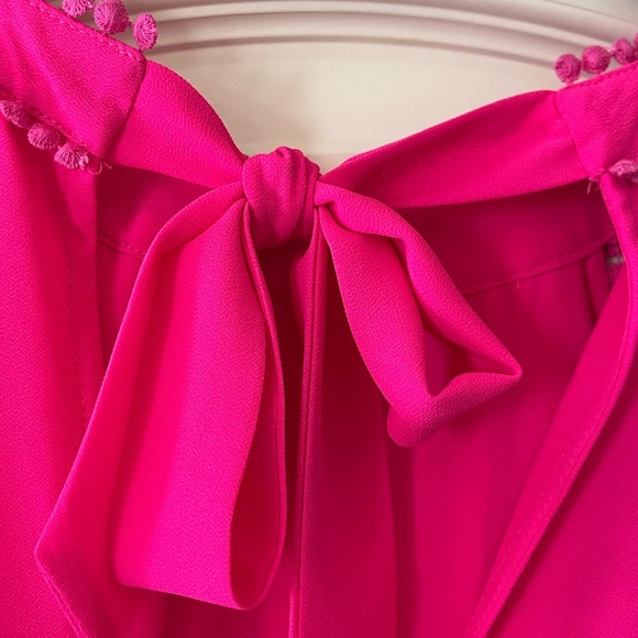 Sale! Naked Zebra Hot Pink Polyester Sleeveless Blouse Women’s Size Small - Picture 3 of 13